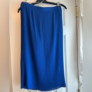 Madewell Royal Blue Pleated Pencil Skirt